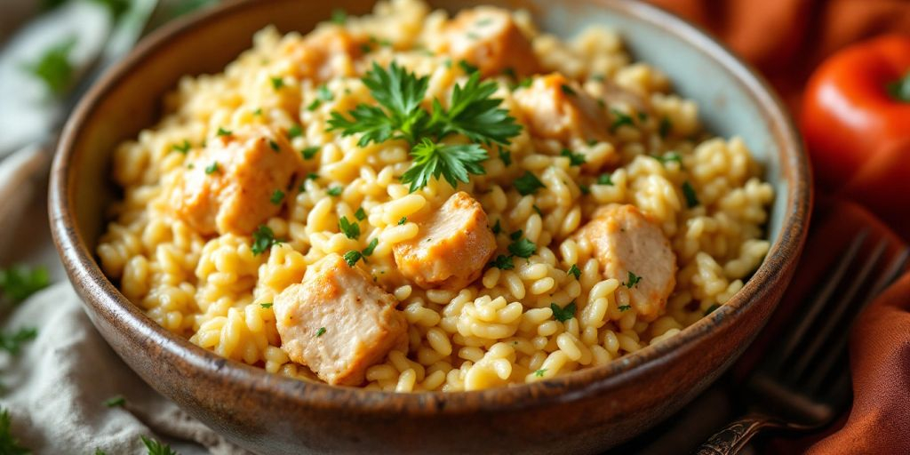 Risotto de pollo
