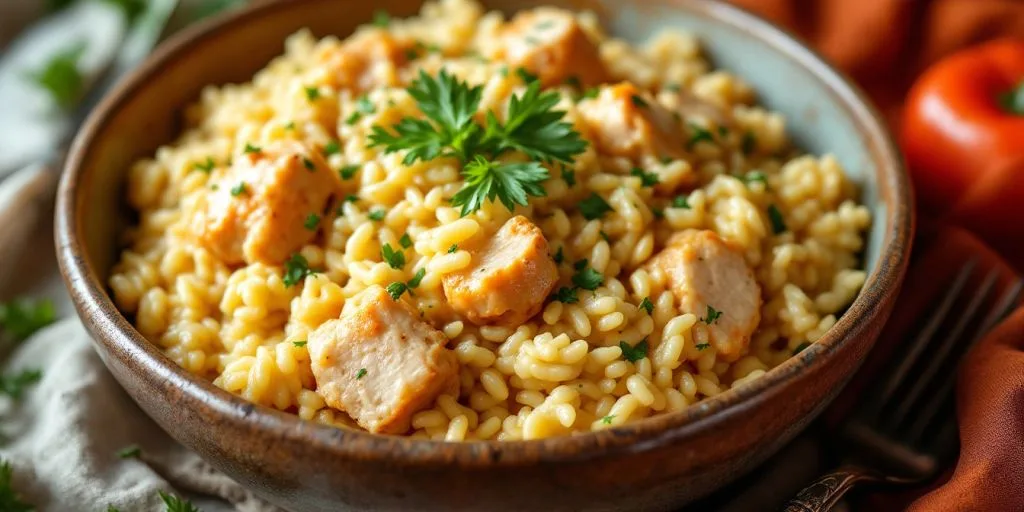 Risotto de pollo